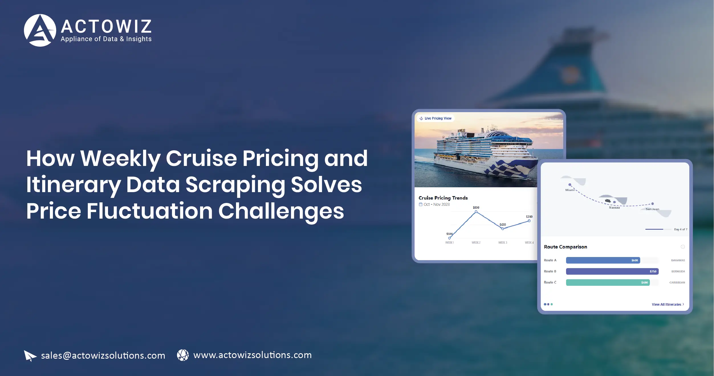 How Weekly Cruise Pricing and Itinerary Data Scraping Solves